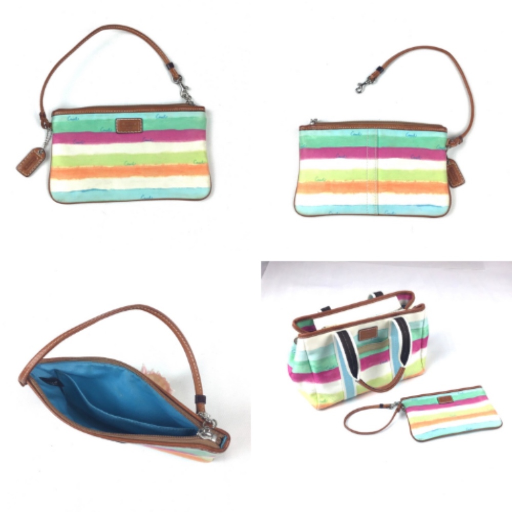 Coach Hampton Watercolor Purse & Wristlet - Picture 7 of 10